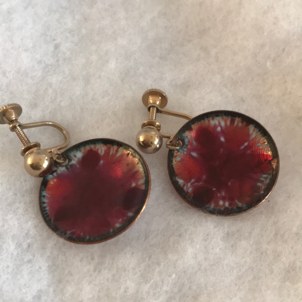 Vintage Hogan Bolas Screw Back Earrings